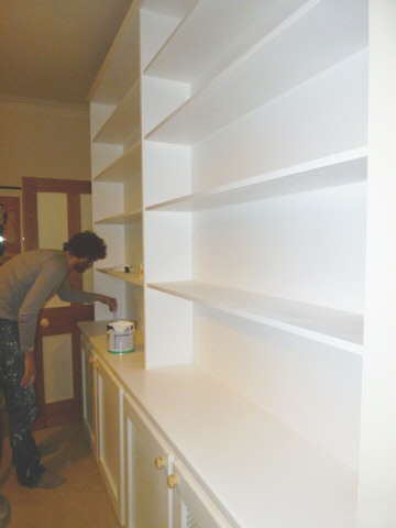 fitted alcove bookcases