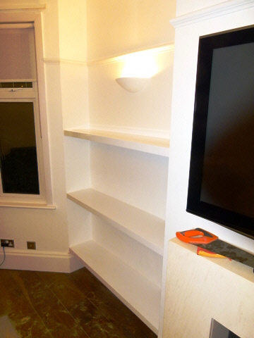 Upminster High Gloss Shelves Fitted