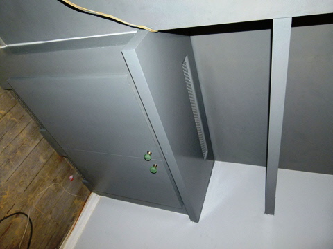 dark grey fitted designer alcove units