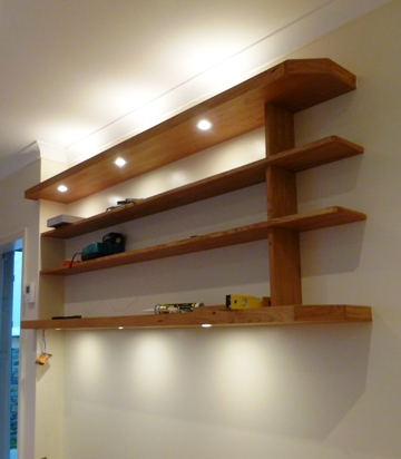 walnut shelving