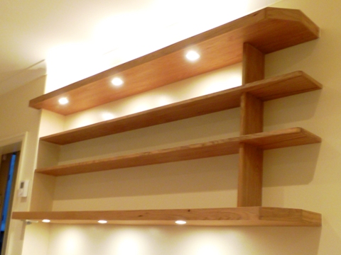 walnut shelving
