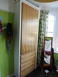 Fitted Oak Alcove Wardrobe with Draws