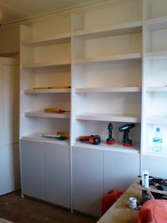 custom house shelves