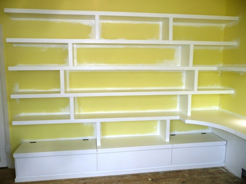 home office cabinets and 

shelving installations