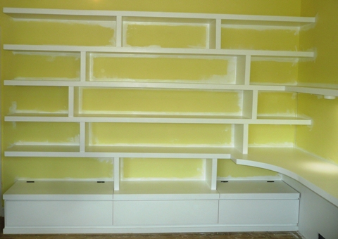 home office cabinets and 

shelving installations