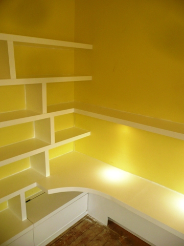 home office cabinets and 

shelving installations